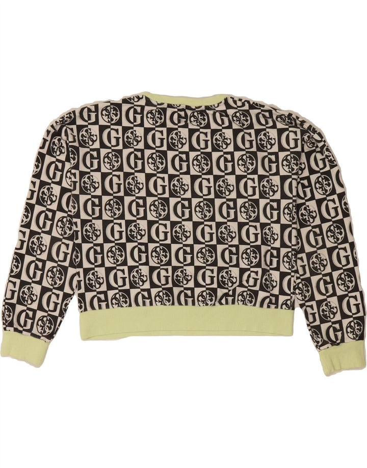 GUESS Girls Graphic Sweatshirt Jumper 15-16 Years Black Cotton Vintage Guess and Second-Hand Guess from Messina Hembry 