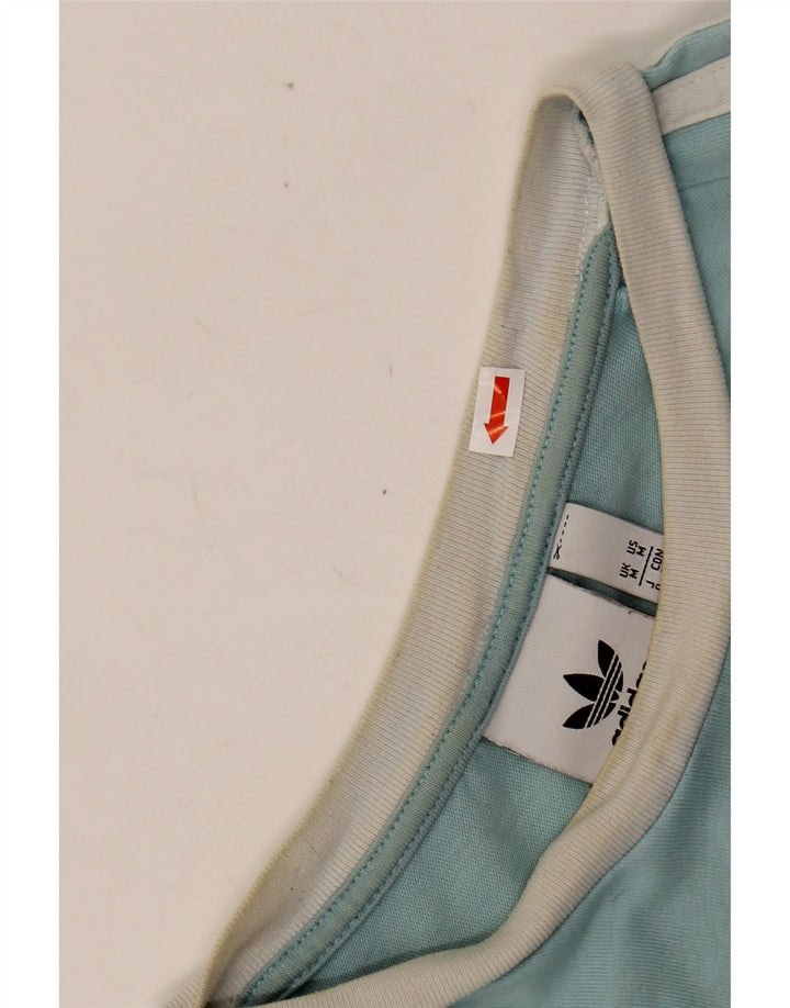 ADIDAS Camiseta Masculina Top Médio Algodão Azul