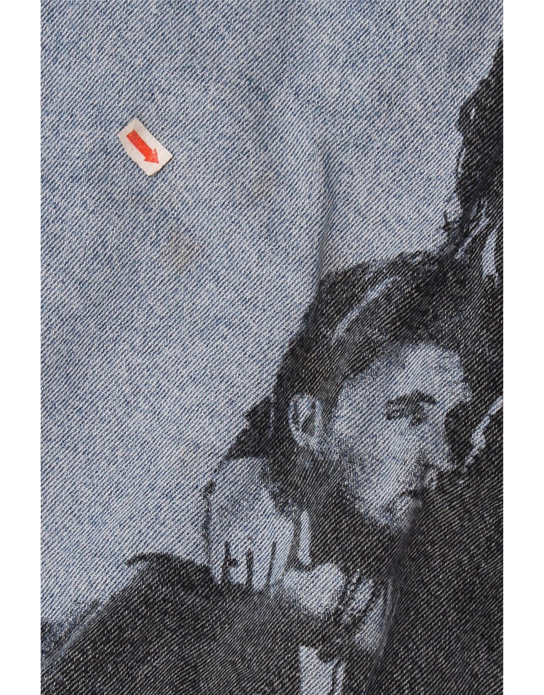 Jaqueta jeans masculina VINTAGE gráfica Reino Unido 36/38 algodão azul pequeno