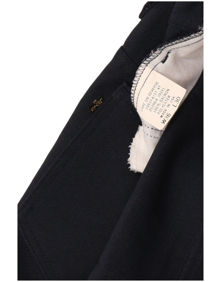 Calça casual reta masculina LEVI'S W36 L30 poliéster azul marinho
