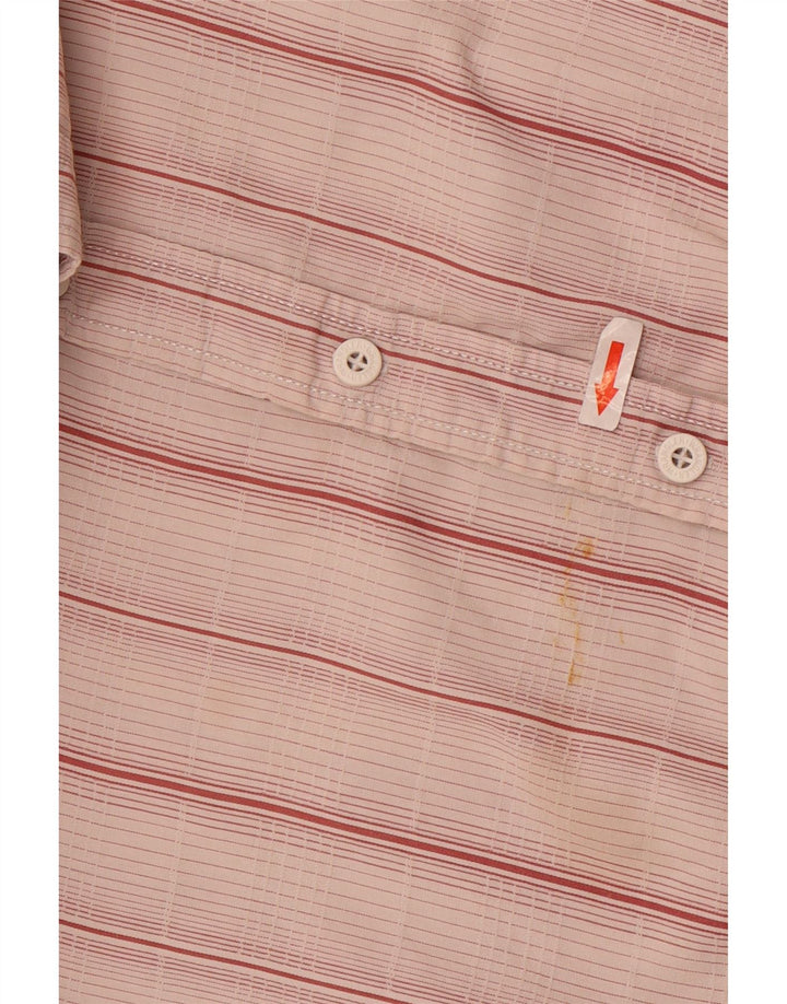 Wrangler Camisa masculina de manga curta XL listrada rosa