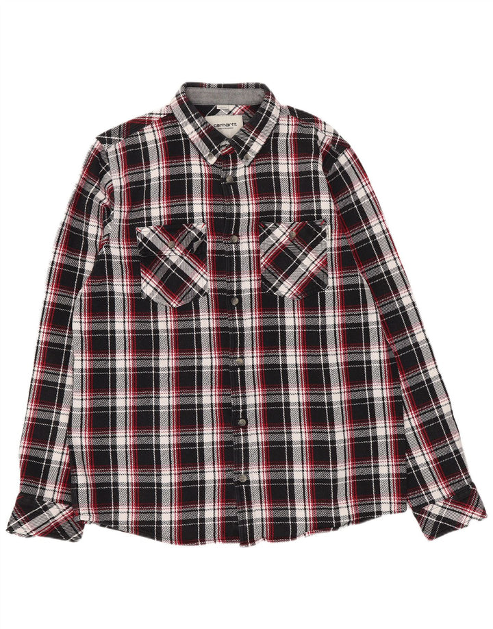 Carhartt Mens Worker Wear Camisa de flanela de ajuste regular grande xadrez preto