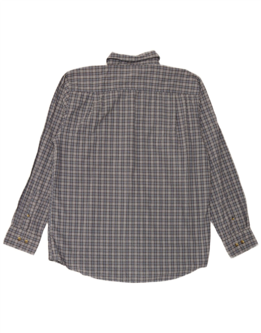 Camisa masculina DOCKERS de algodão xadrez azul médio