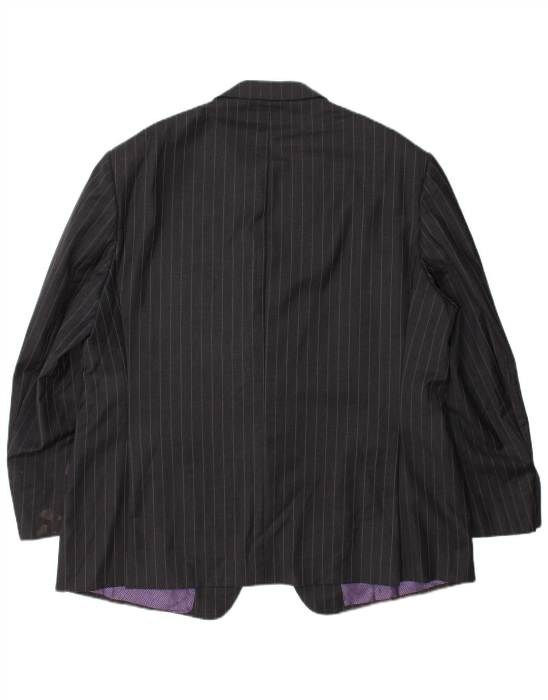 Jaqueta blazer masculina de 2 botões Marks & Spencer Reino Unido 44 XL cinza risca de giz lã