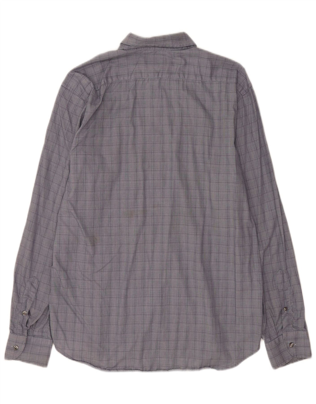 Camisa masculina Roccobarocco tamanho 42 16 1/2 grande algodão xadrez azul
