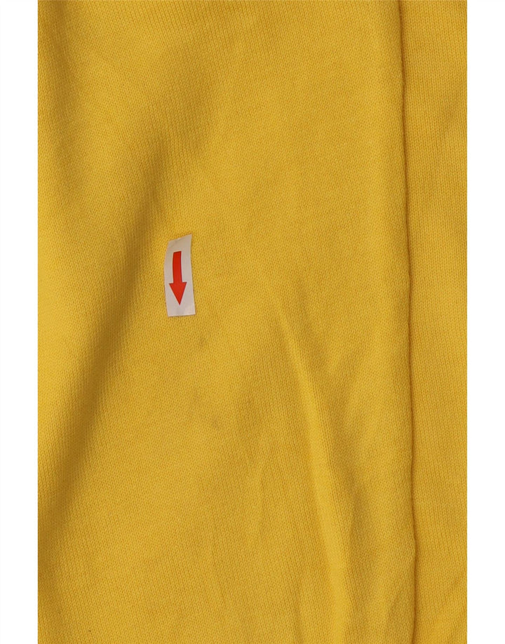 Suéter masculino Sergio Tacchini com zíper e gola alta de algodão amarelo
