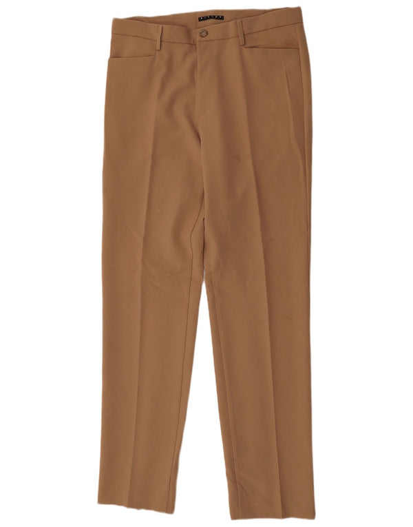 Calça Sisley Feminina Slim Casual IT 50 XL W32 L34 Marrom Poliéster