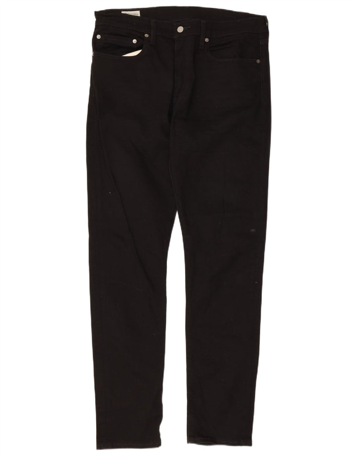 LEVI'S Masculino 512 Slim Tapered Jeans W34 L34 Algodão Preto