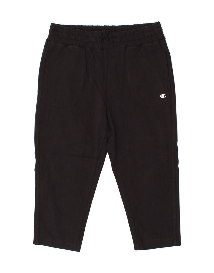 CHAMPION Womens Capri Tracksuit Trousers UK 18 XL Black Cotton Vintage Champion and Second-Hand Champion from Messina Hembry 
