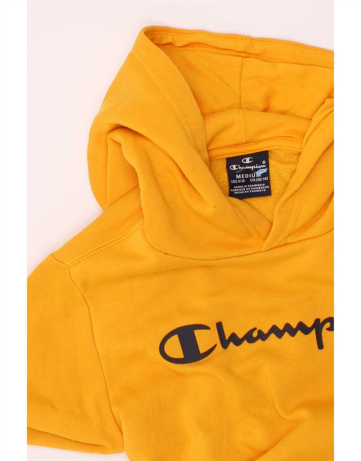 Jumper com capuz gráfico Champion Boys 9-10 anos amarelo médio