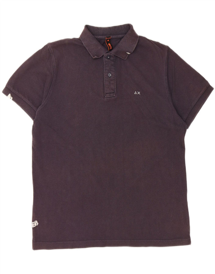 SUN68 Mens Polo Shirt Medium Navy Blue Cotton