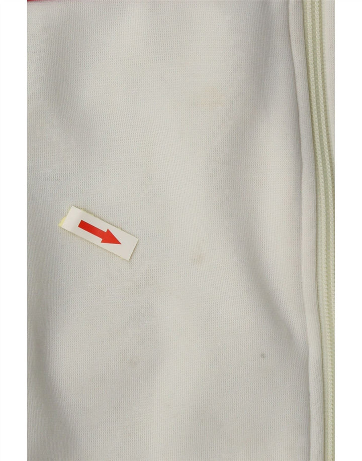 Adidas Mens Tracksuit Top Jacket Grande Branco Colorblock Poliéster