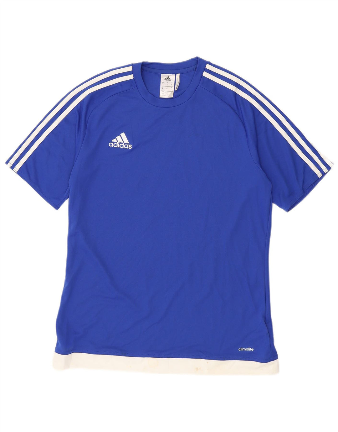 Camiseta Adidas Masculina Climalite Top Médio Azul Colourblock Poliéster