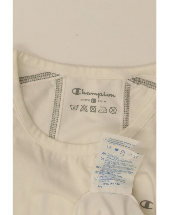 Colete feminino Champion UK 14 grande algodão branco