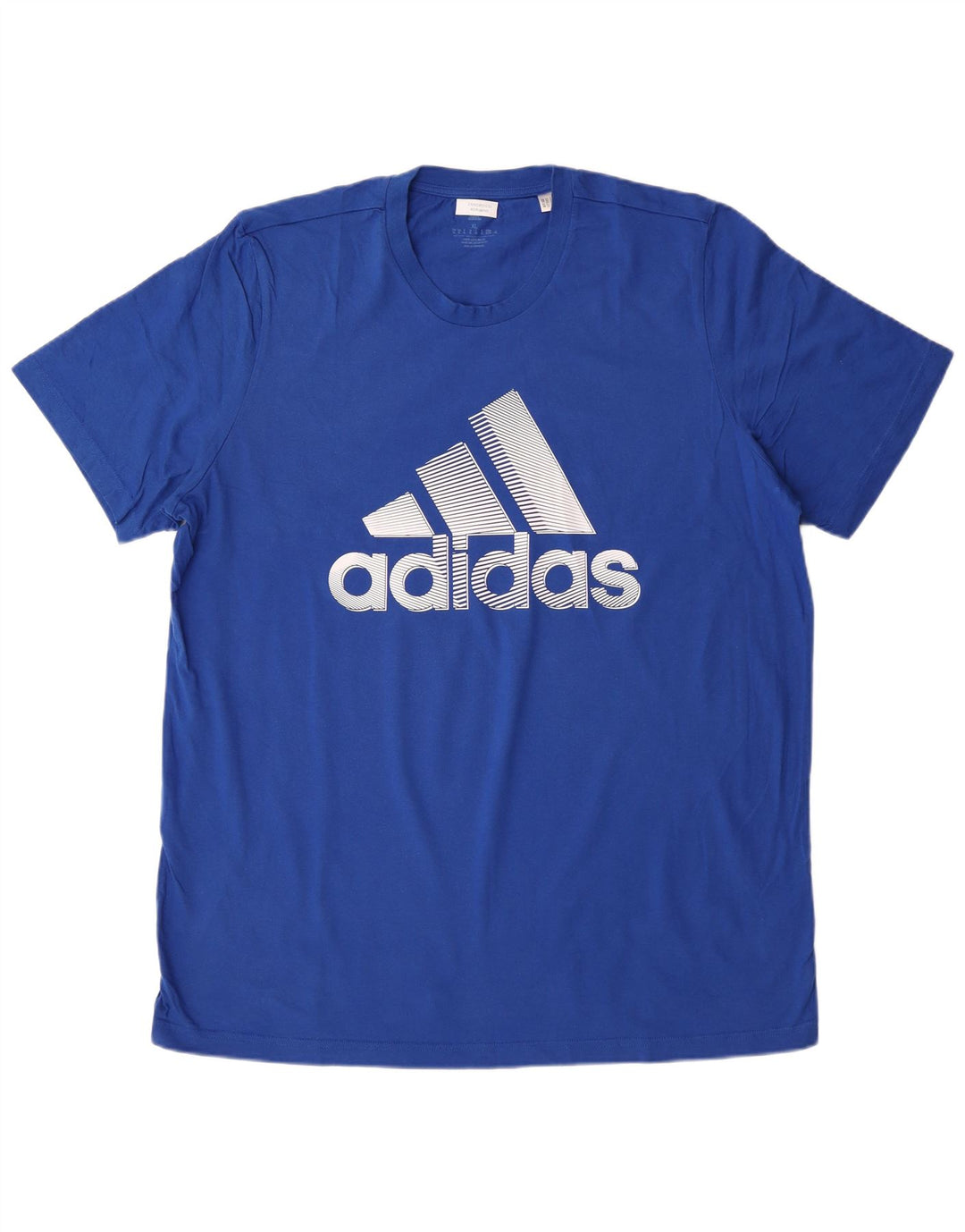 ADIDAS Mens Graphic T-Shirt Top XL Azul Algodão