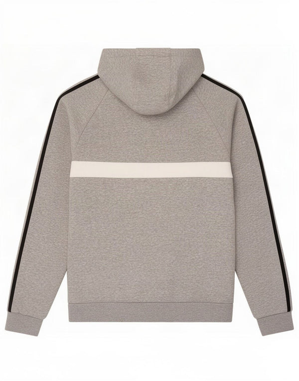 Adidas Mens Hoodie Jumper Médio Cinza Colourblock Algodão