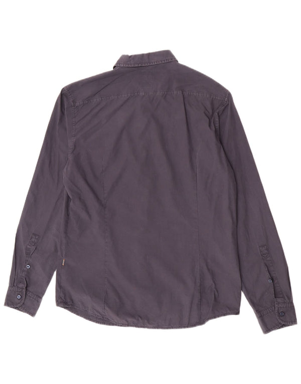 Camisa Slim Fit Masculina Hugo Boss Grande Azul Marinho