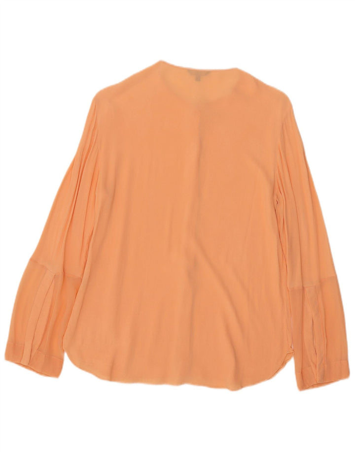 Blusa feminina transparente Massimo Dutti UE 40 médio laranja