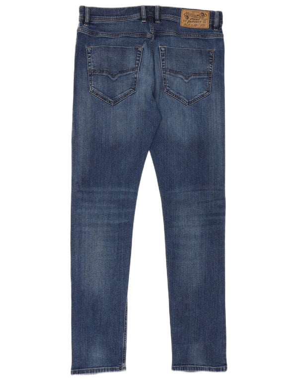 Diesel Mens Tepphar Carrot Slim Jeans W34 L32 Azul Marinho Algodão