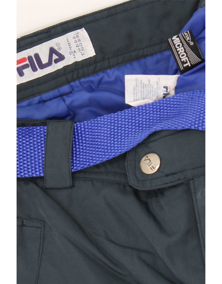 Calças de esqui masculino Fila IT 48 poliéster azul marinho médio