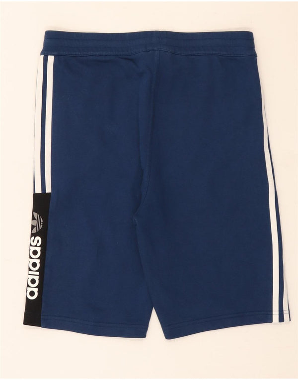 Shorts esportivos Adidas meninos 13-14 anos azul marinho algodão