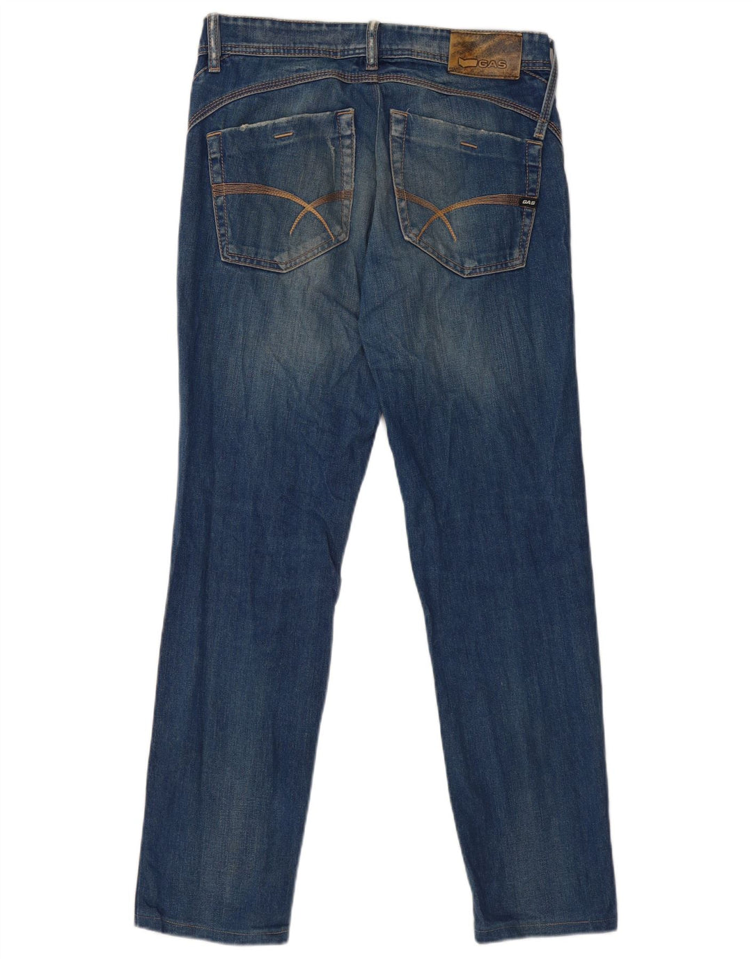 GAS Jeans Slim Feminino W32 L29 Azul Algodão