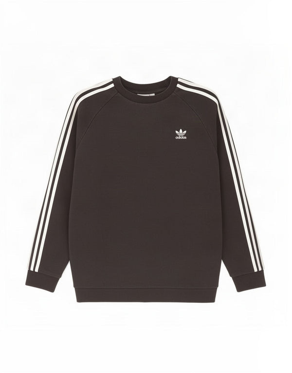 Adidas Mens Moletom Jumper Médio Algodão Preto