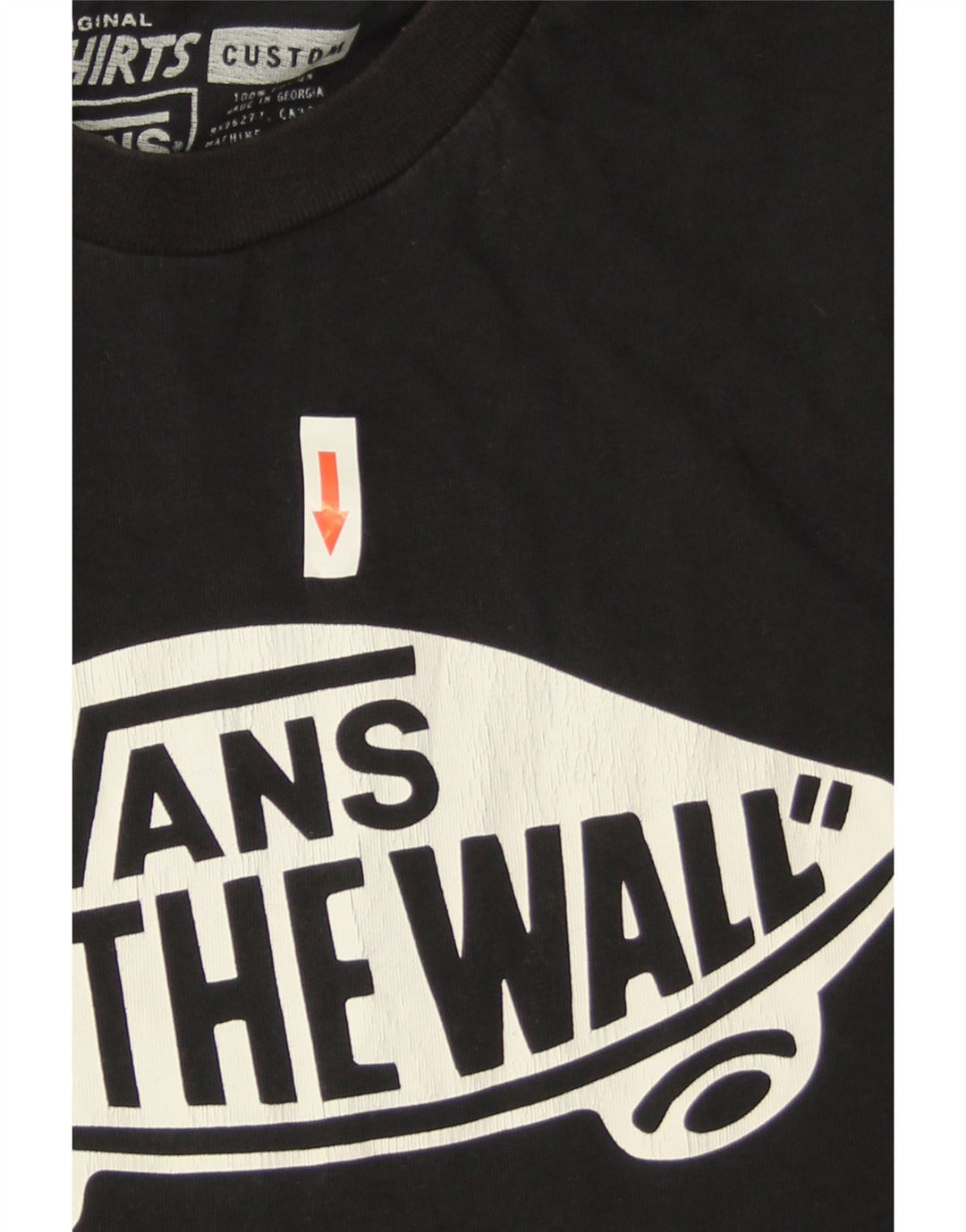 Camiseta masculina Vans Custom Fit Graphic Top Médio Algodão Preto