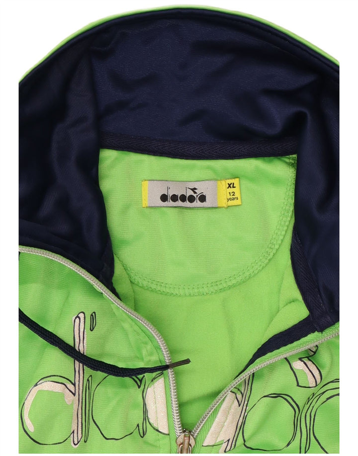 Jaqueta Diadora Boys Graphic Treino Top 11-12 Anos XL Verde Poliéster