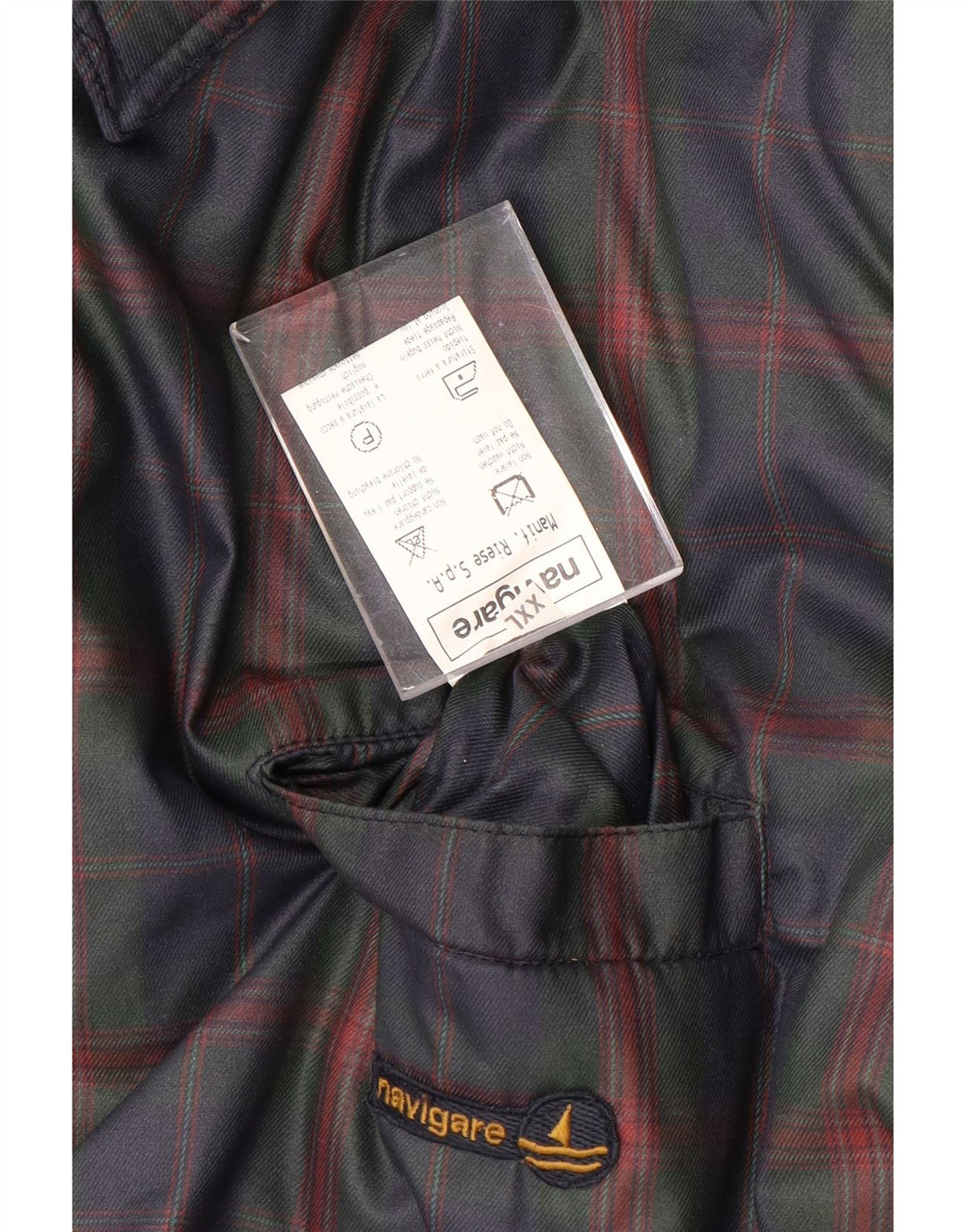 Jaqueta reversível masculina NAVIGARE UK 44 2XL lã azul marinho