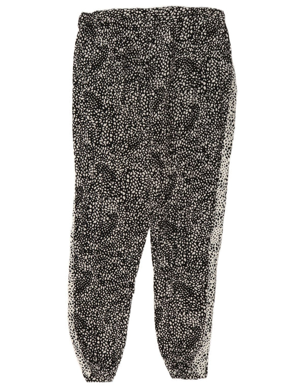 Calça casual feminina Marks & Spencer Reino Unido 12 médio W34 L29 preta manchada