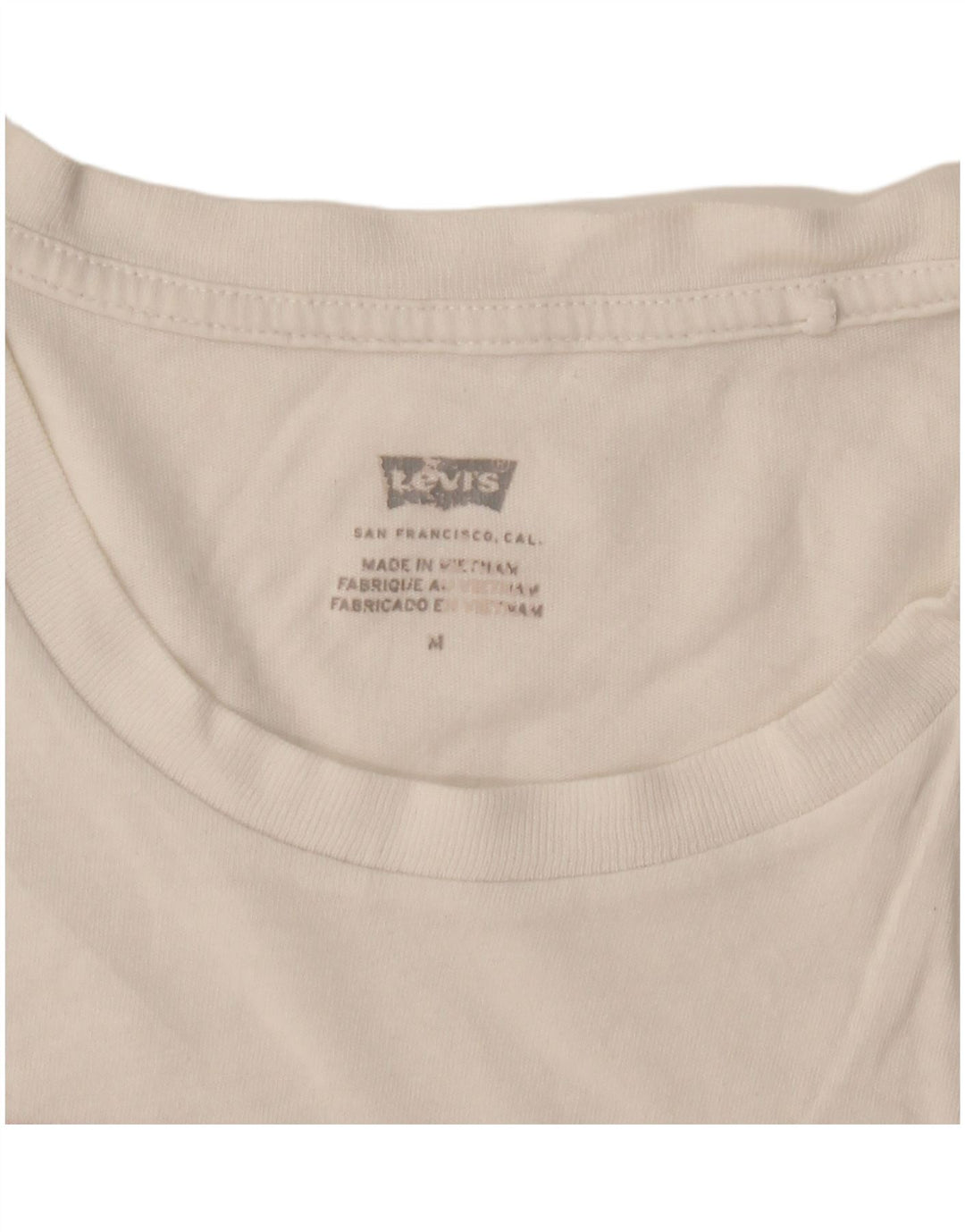 Camiseta feminina gráfica Levi's UK 14 médio branco