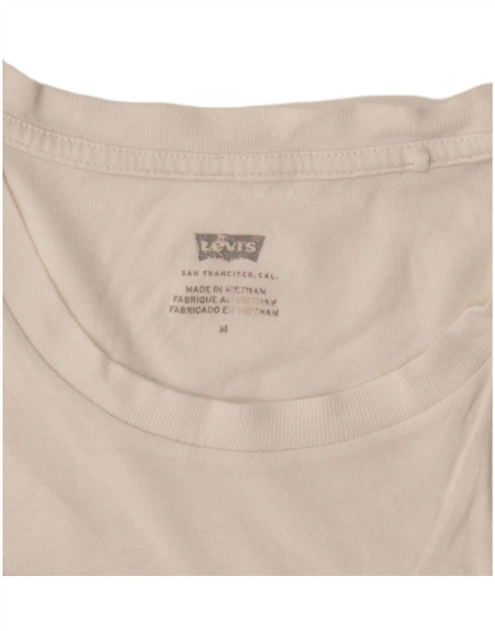 Camiseta feminina gráfica Levi's UK 14 médio branco
