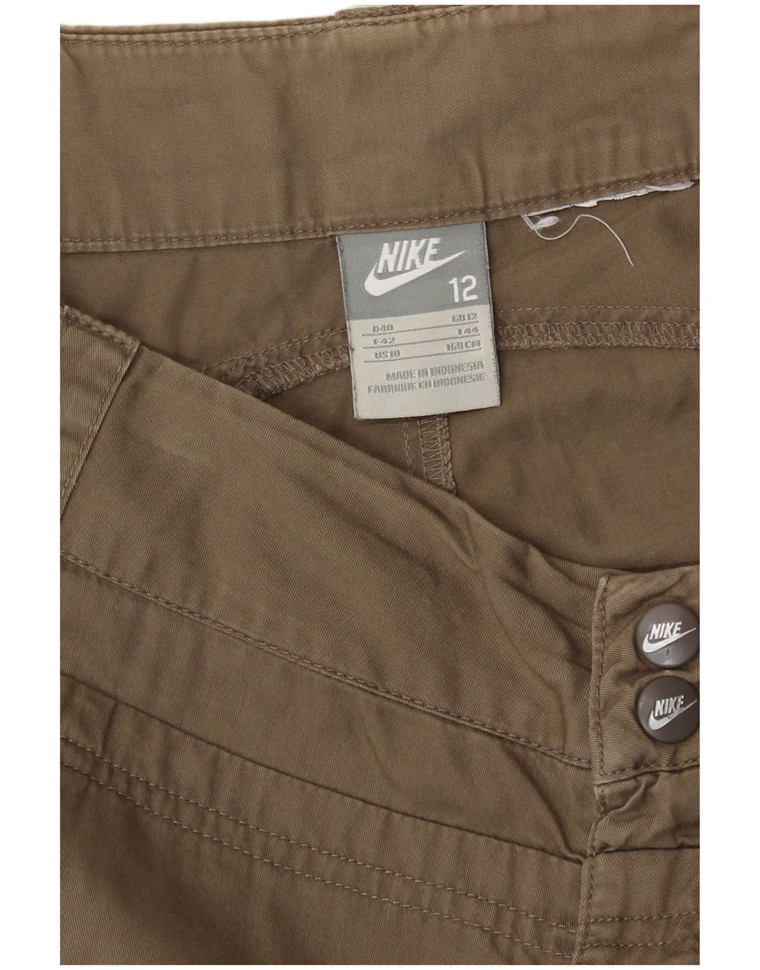 Bermuda Feminina Nike UK 12 Médio W30 L12 Caqui