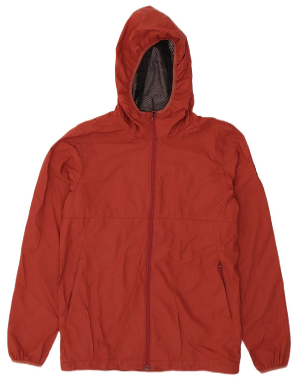 Jaqueta de chuva masculina Quiksilver com capuz e ajuste regular UK 36 XS poliéster vermelho