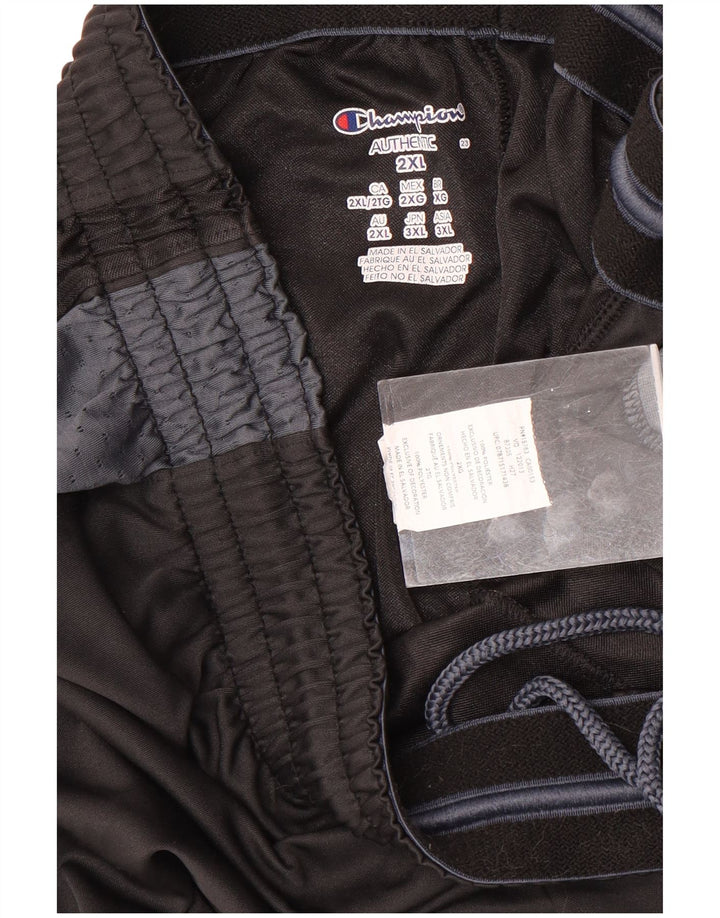 Shorts esportivos masculinos Champion 2XL poliéster colorblock preto