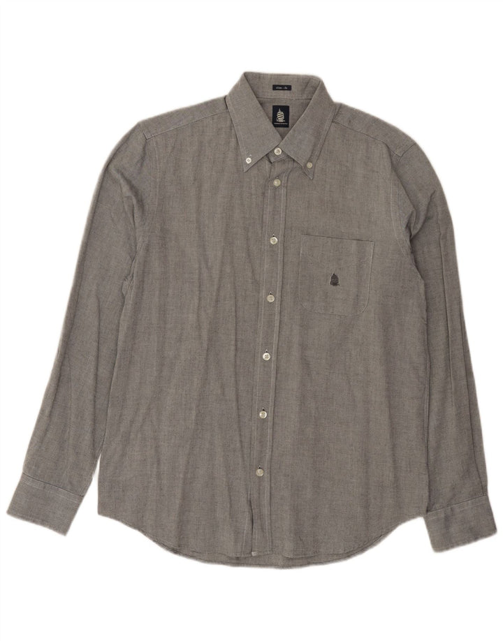 Camisa masculina Marina Yachting Slim Fit tamanho 40 cinza médio