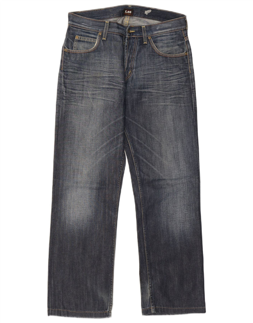 Lee Mens Seattle Straight Jeans W31 L30 Azul Algodão
