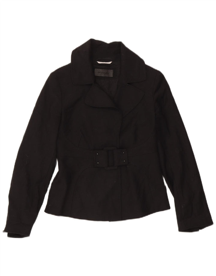 Jaqueta Blazer Feminina Sportmax Reino Unido 10 Pequena Lã Preta