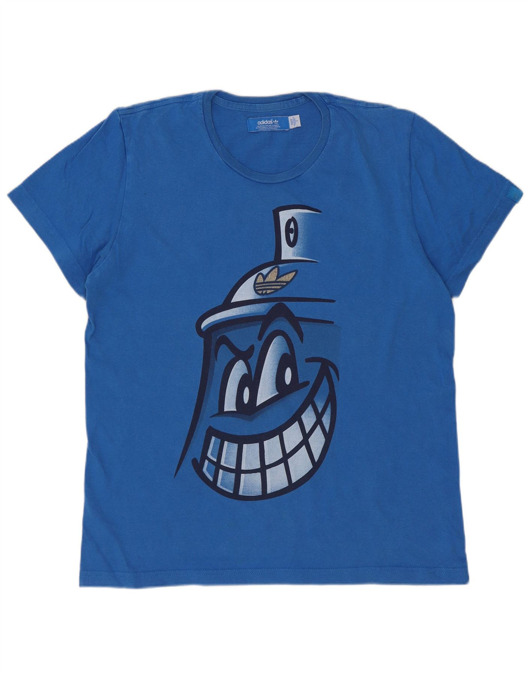 Camiseta Adidas Masculina Graphic Top Pequeno Algodão Azul