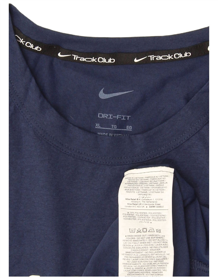 Camiseta Nike masculina Dri Fit Graphic Top XL azul marinho poliéster
