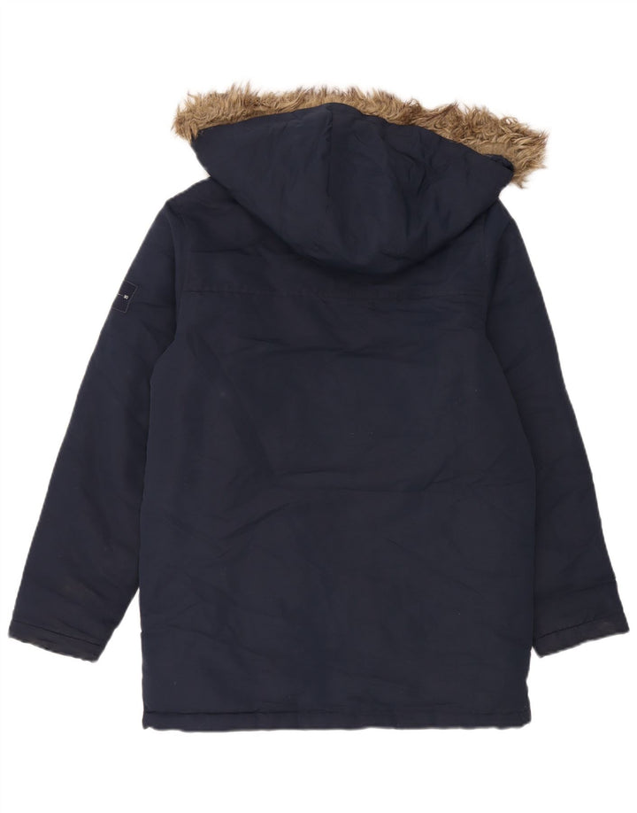 Casaco acolchoado com capuz para meninos Jack & Jones 13-14 anos azul marinho poliéster