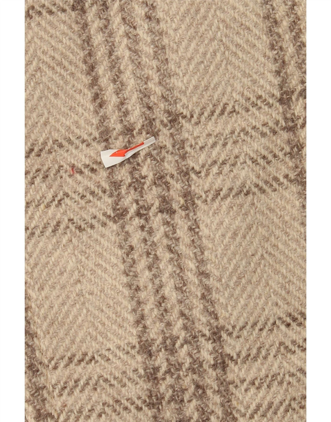 Jaqueta blazer masculina C&A com peito duplo Reino Unido 38 lã houndstooth bege médio
