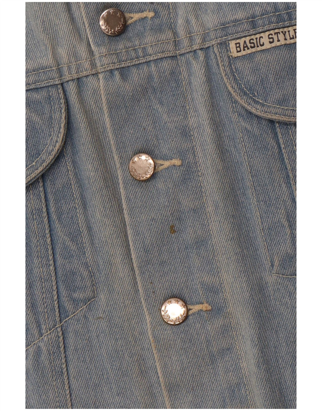 MARCEL CLAIR Mens Denim Gilet UK 42 XL Algodão Azul