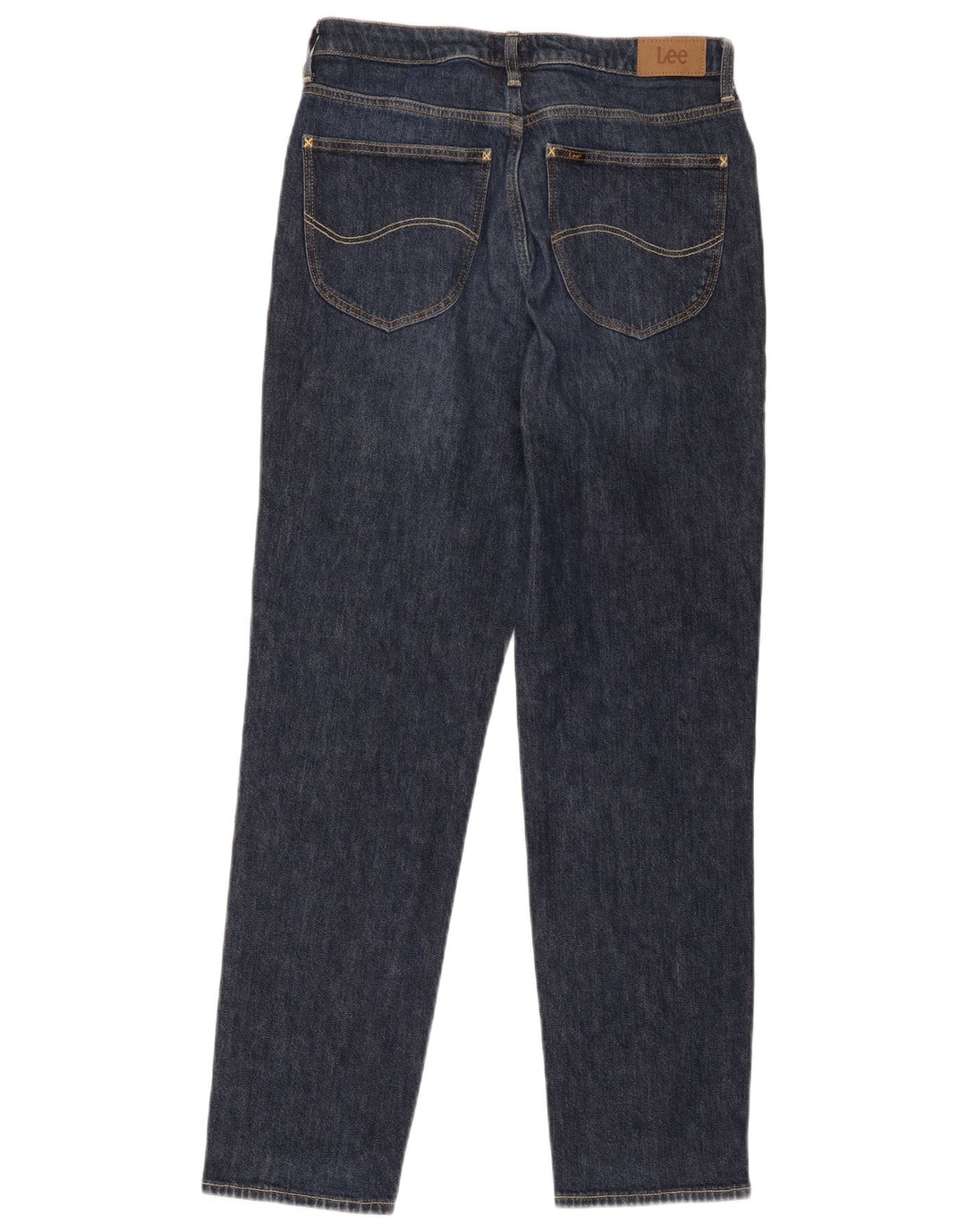 Lee Womens Carol Straight Jeans W30 L35 Azul Marinho Algodão