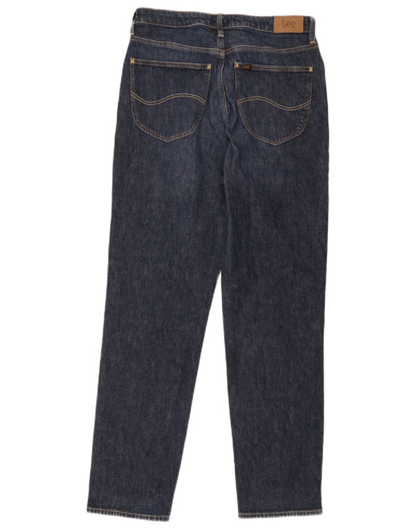 Lee Womens Carol Straight Jeans W30 L35 Azul Marinho Algodão
