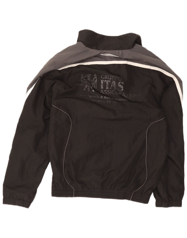Umbro Mens Graphic Tracksuit Top Jacket Medium Black Colourblock Polyester