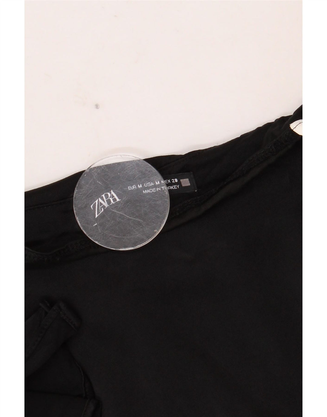 Saia midi feminina Zara médio W28 preta