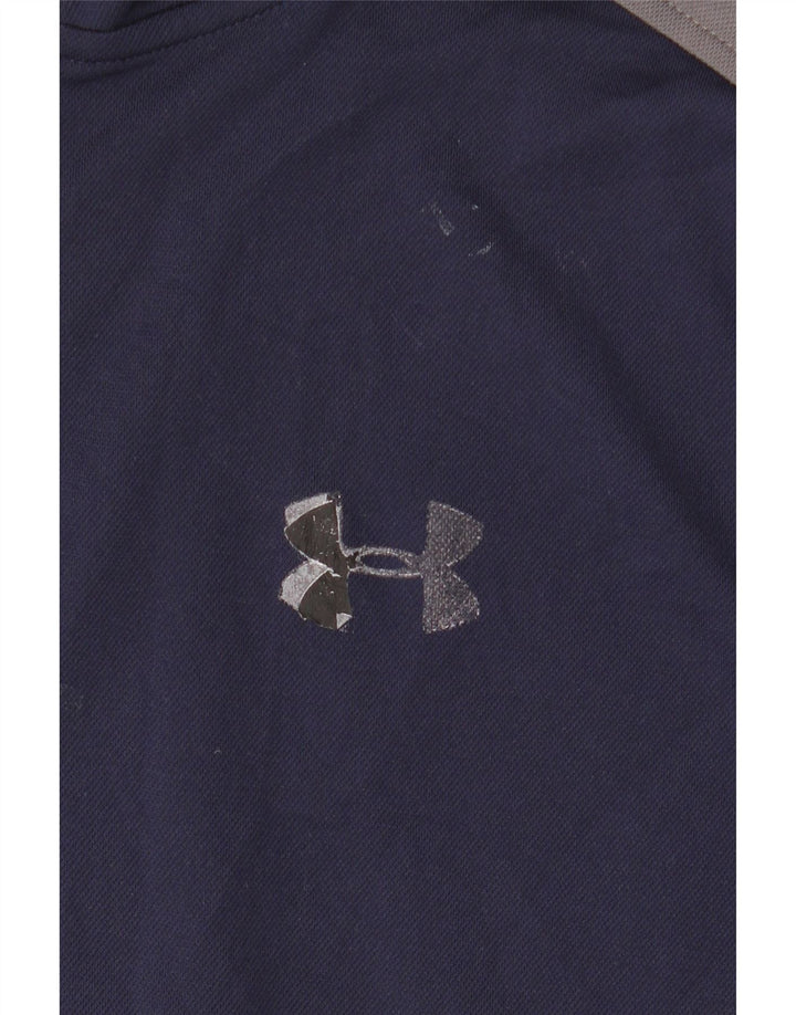 Under Armour Mens Heat Gear Treino Top Jaqueta Pequena Azul Marinho