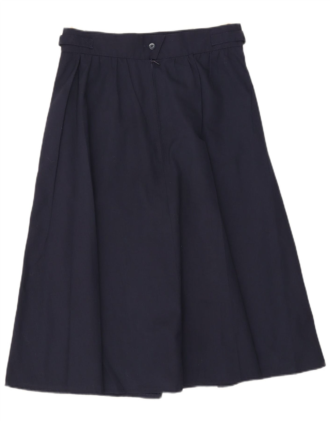 Saia vintage feminina linha A IT 42 médio W29 azul marinho poliéster
